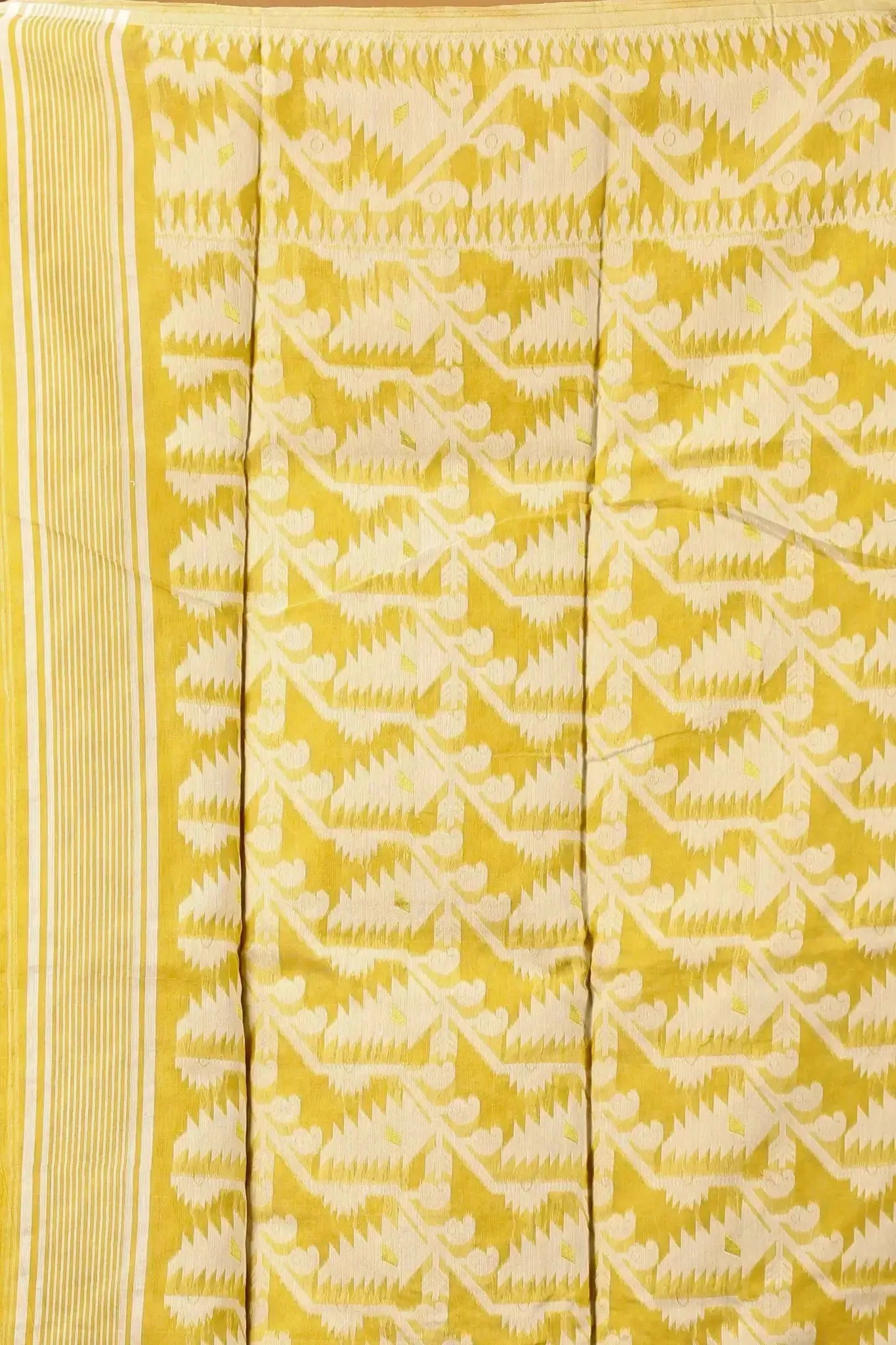 Saffron Mango- Bengal Handloom Ethnic Wear Soft Jamdani Saree