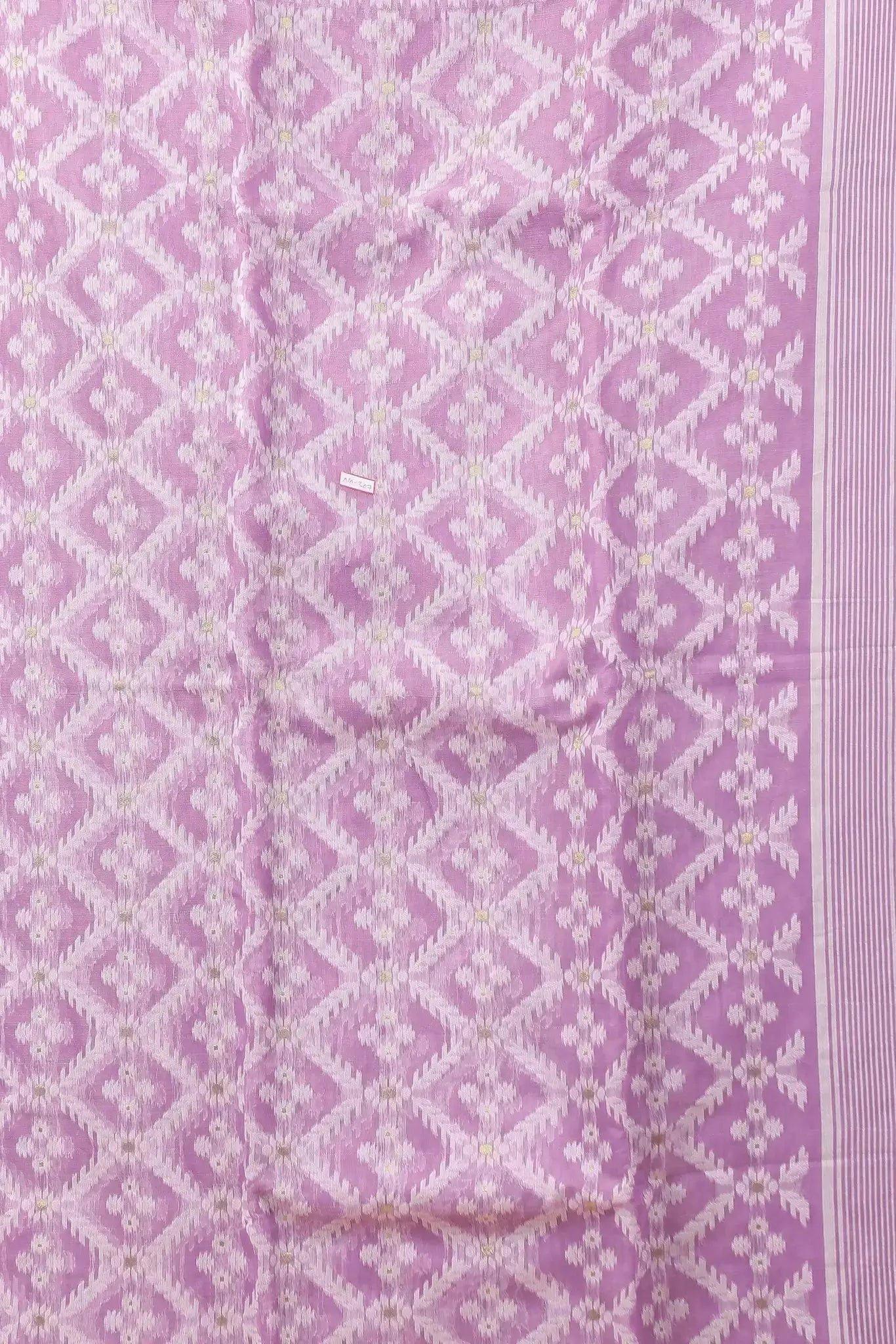 Cadillac Pink- Bengal Handloom Weave Soft Cotton Jamdani Saree