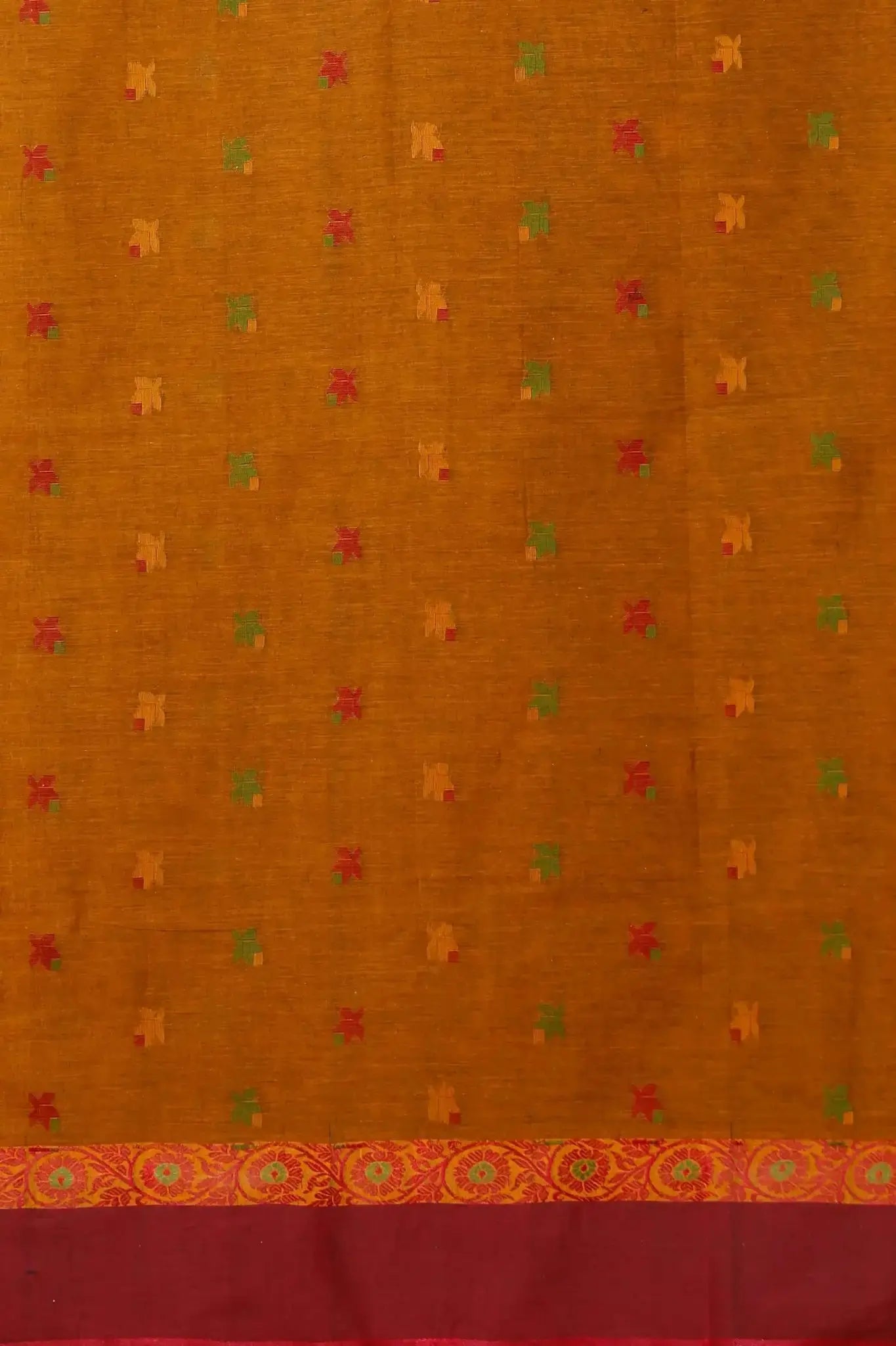 Rusty Brown- Pure Cotton Bengal Handloom Handwoven Indian Saree