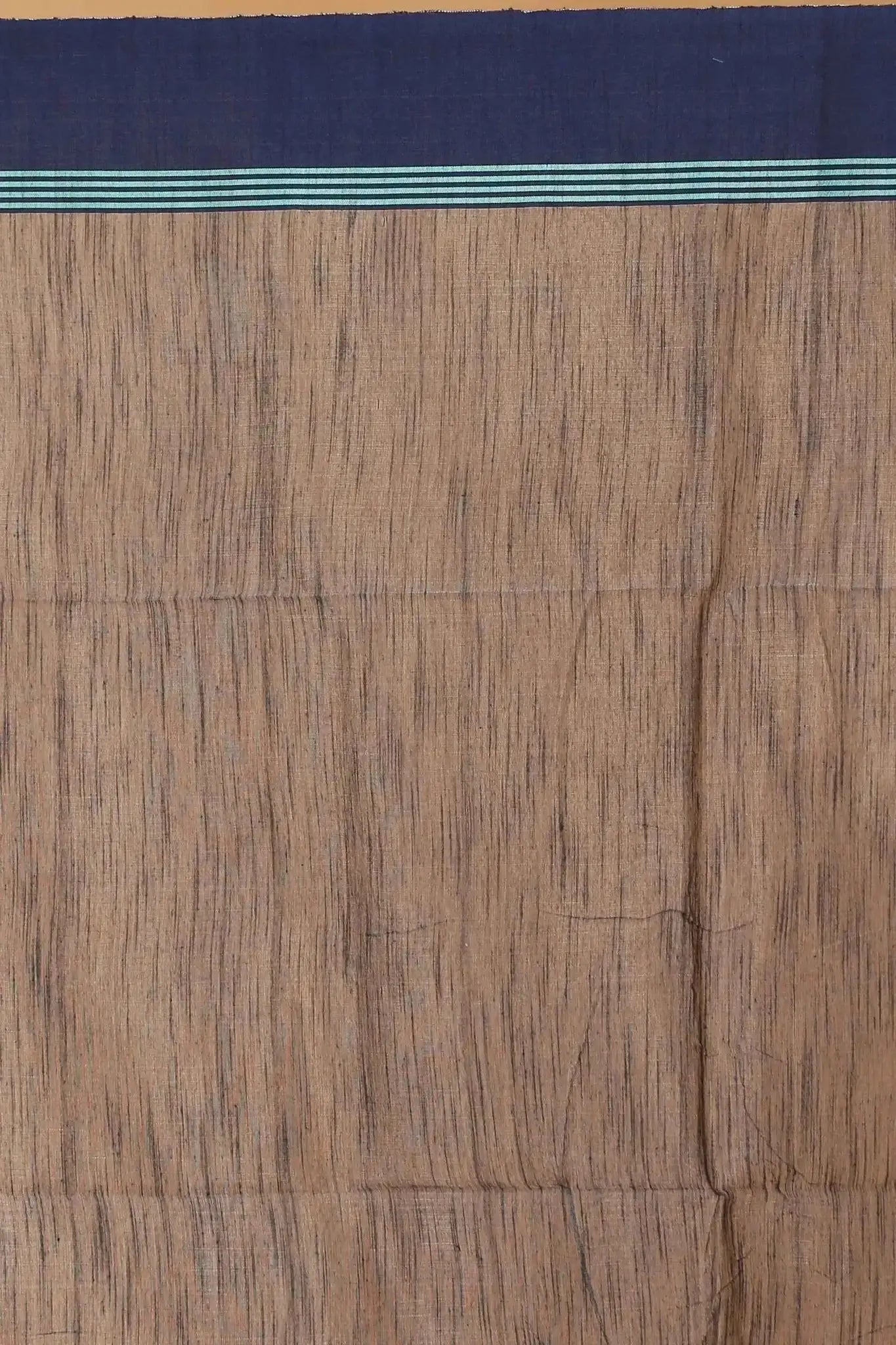 Elegant Black & Green Manipuri Cotton Saree With Blue & Mustard Woven Border