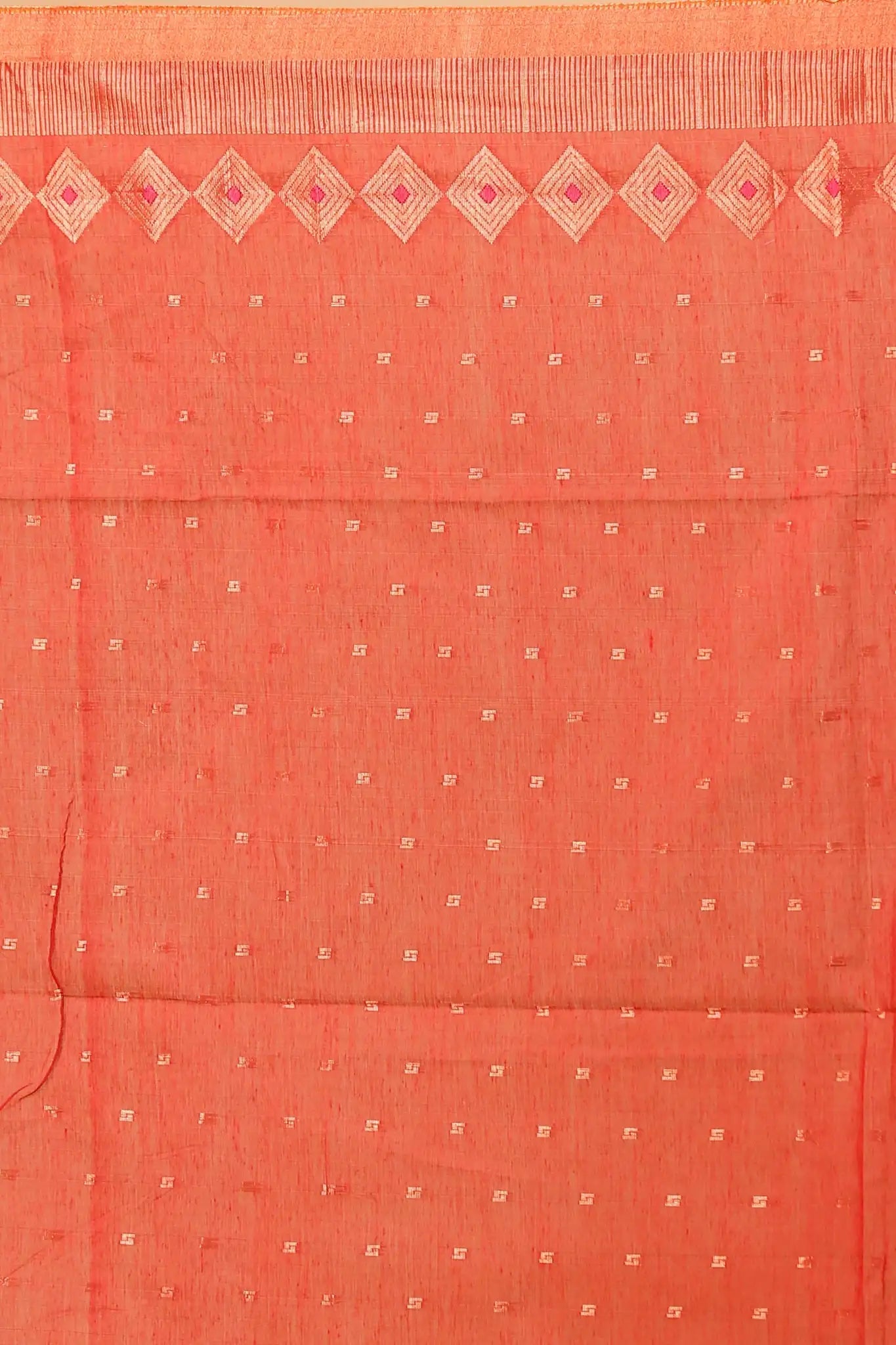 Bellu Cotton Handloom Fancy Saree- Blue With Red Border Traditional Pattern - Grivana