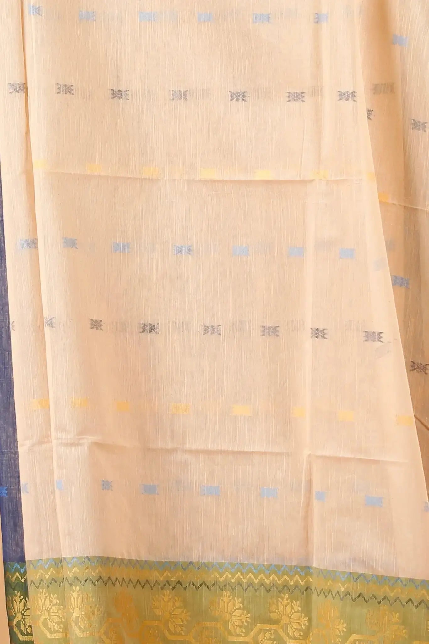 Elegant Light Pink- Bellu Cotton Handloom Traditional Woven Saree With Blouse - Grivana