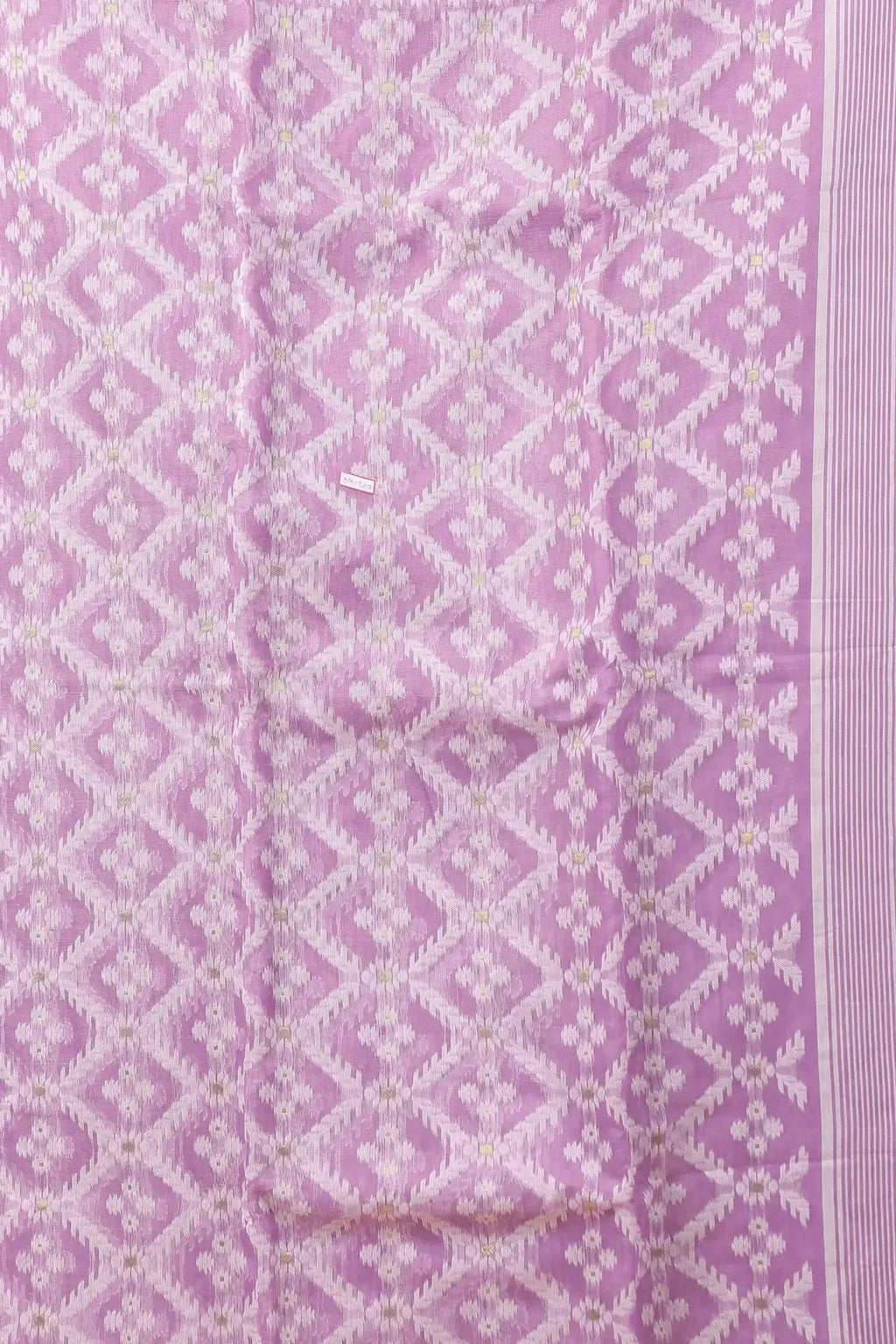 Cadillac Pink- Bengal Handloom Weave Soft Cotton Jamdani Saree