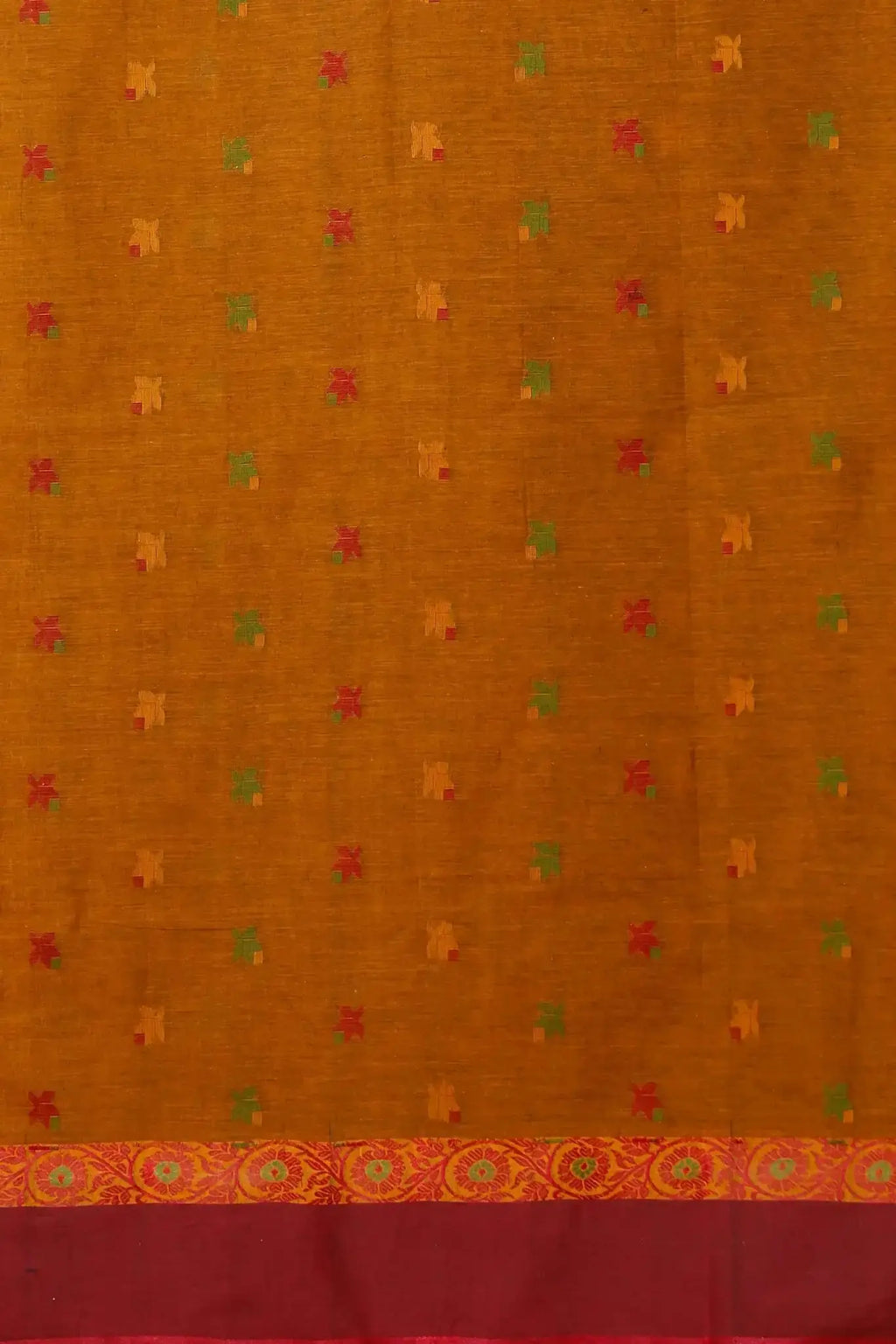 Rusty Brown- Pure Cotton Bengal Handloom Handwoven Indian Saree