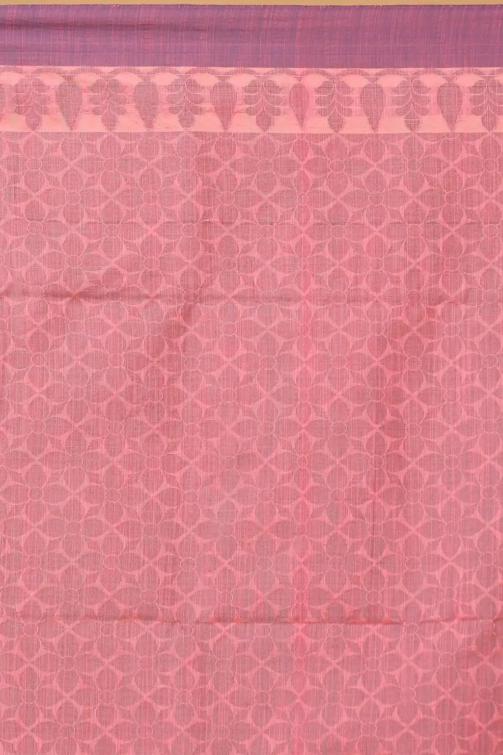Coral Red- Bellu Cotton Handloom Fancy Saree Traditional Contrast Border - Grivana