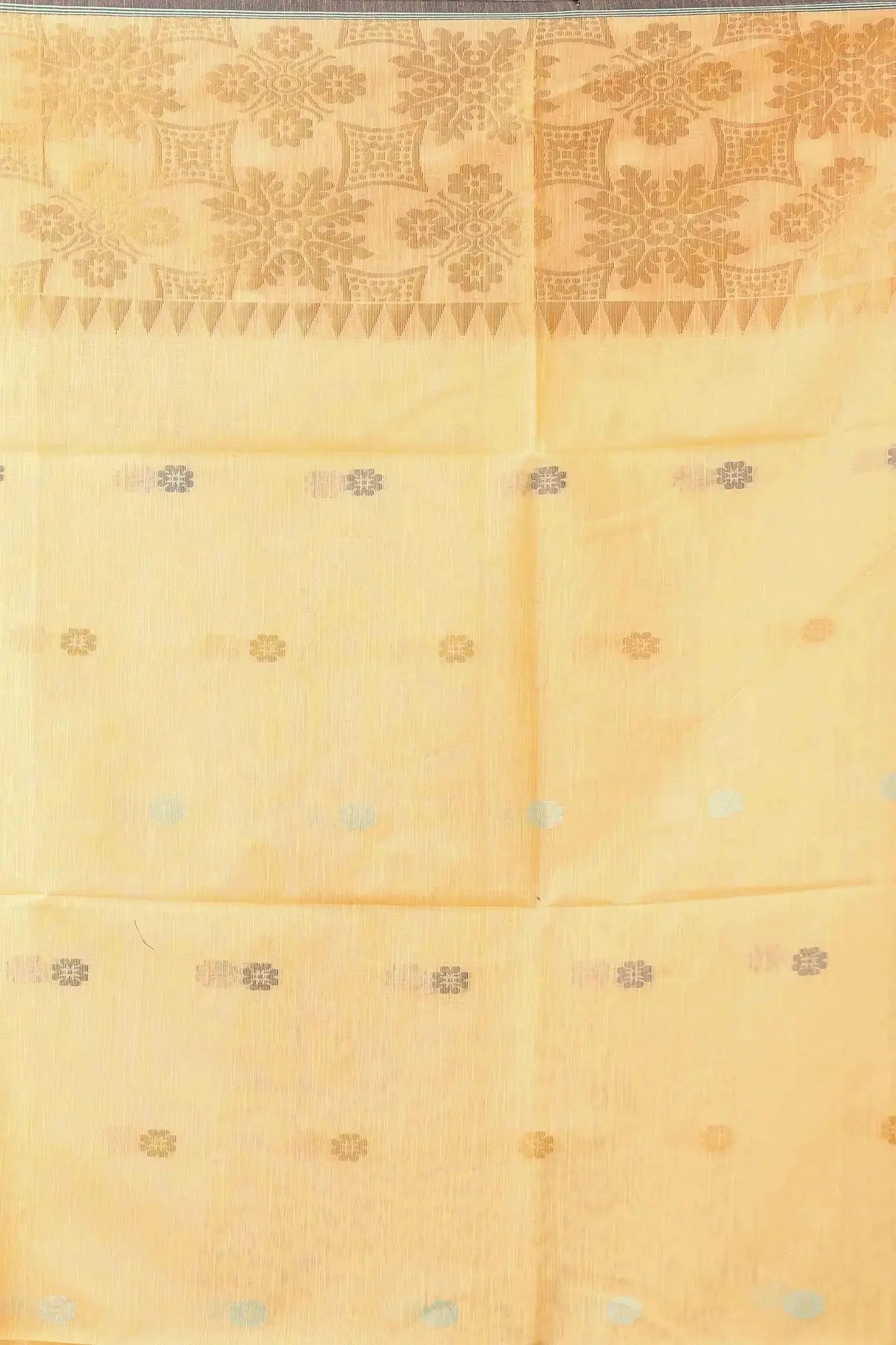 Deep Peach- Bellu Cotton Handloom Fancy Saree With Sea Green Contrast Pallu