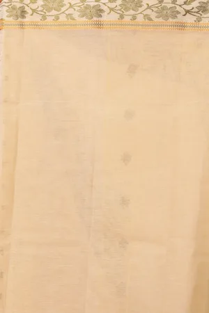 Premium Bengal Cotton Fabric Close-Up – Golden Handloom Weave | Grivana