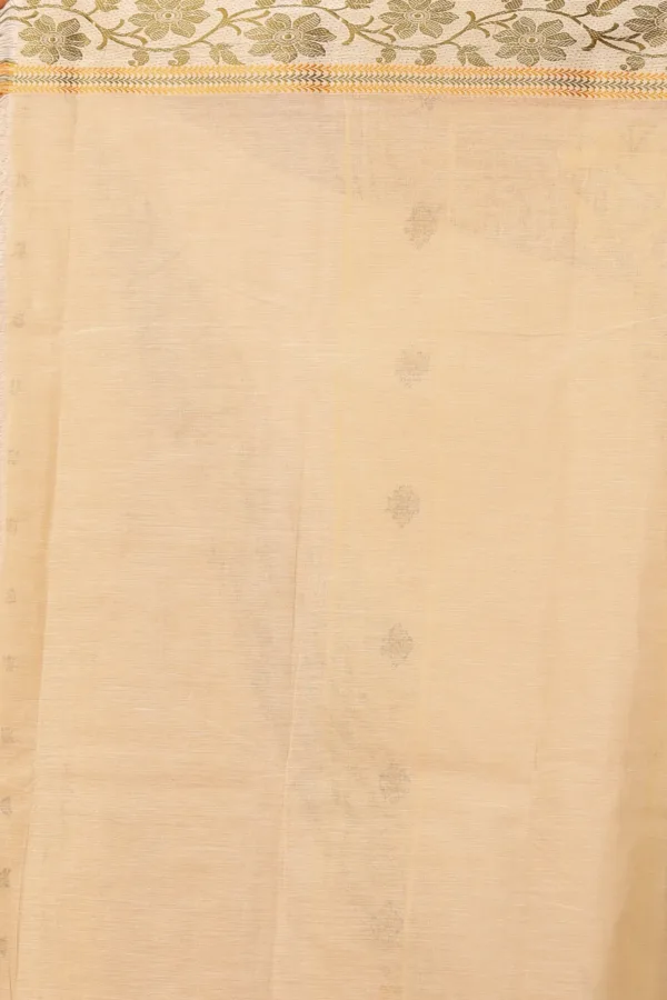 Premium Bengal Cotton Fabric Close-Up – Golden Handloom Weave | Grivana